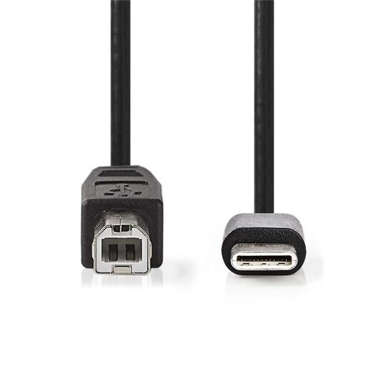 USB 2.0 -Kaapeli | Type-C, Uros - B, Uros | 1,0 m | Musta