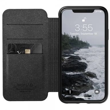 NOMAD iPhone Xr Suojakotelo Rugged Folio Musta