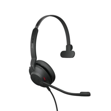 Jabra Evolve2 30, UC Mono, Kuulokkeet, Pääpanta, Toimisto/puhelukeskus, Musta, Yksikanavainen, Vastaa/lopeta puhelu, Mykistä, Soita/Tauko, Track , Volume +, Volume -