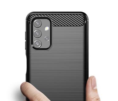 SKALO Samsung A32 5G Armor Carbon Iskunkestävä TPU suojakuori - Sininen