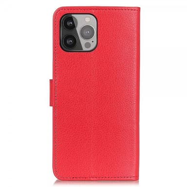 Nordic Covers iPhone 13 Pro Max Kotelo Litchi Punainen