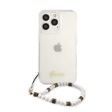 Guess iPhone 13 Pro Kuori Pearl Handle Script Logo Valkoinen