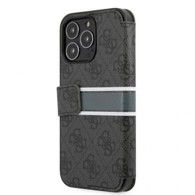 Guess iPhone 13 Pro Kotelo Printed Stripe Harmaa