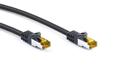 Goobay RJ45 välijohto CAT 6A S/FTP (PiMF), 500 MHz, CAT 7 raakakaapelilla, musta