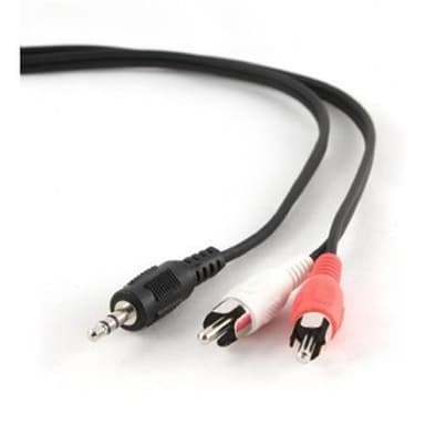 Kaapeli -asiantuntija 1,5 m, 3,5 mm/2xRCA, M/M 1,5 m, musta, punainen, valkoinen