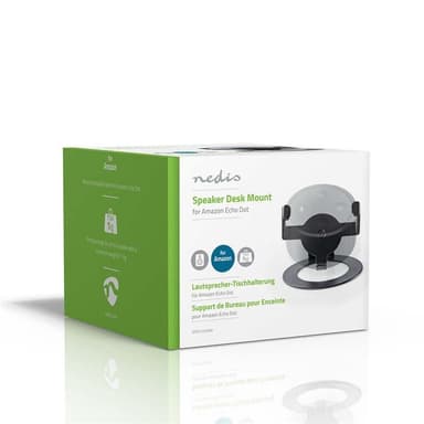 Nedis Kaiutinteline | Sopii käytettäväksi: Amazon Echo Dot | Työpöytä | 1 kg | Kiinteä | Teräs | Musta