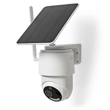 Nedis SmartLife Ulkokamera | 4G | Full HD 1080p | Kääntö/kallistus | IP65 | MicroSD (ei sisälly) / Pilvipalvelutallennus (valinnainen) | 5 V DC | Liiketunnistimella | Yökuvaus | Valkoinen