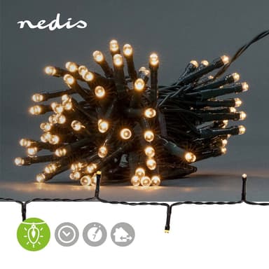 Nedis Jouluvalot | Nauha | 48 LED's | Lämmin Valkoinen | 3.60 m | Kevyet vaikutukset: 7 | Sisä- tai ulkotila | Paristokäyttöinen