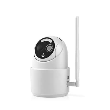 Nedis SmartLife Ulkokamera | 4G | Full HD 1080p | Kääntö/kallistus | IP65 | MicroSD (ei sisälly) / Pilvipalvelutallennus (valinnainen) | 5 V DC | Liiketunnistimella | Yökuvaus | Valkoinen