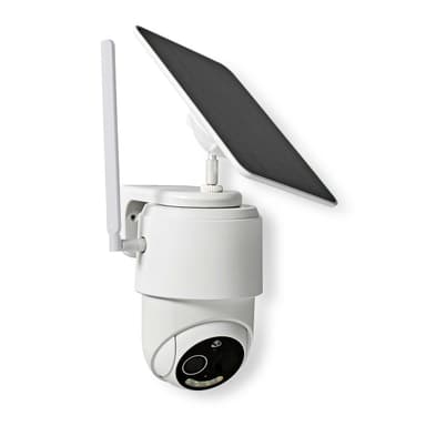 Nedis SmartLife Ulkokamera | 4G | Full HD 1080p | Kääntö/kallistus | IP65 | MicroSD (ei sisälly) / Pilvipalvelutallennus (valinnainen) | 5 V DC | Liiketunnistimella | Yökuvaus | Valkoinen