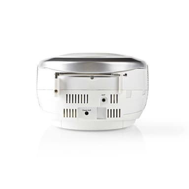 Nedis CD-Radiosoitin | Paristokäyttöinen / Verkkovirtakäyttöinen | Stereo | 9 W | Bluetooth® | FM | USB-toisto | Kantokahva | Valkoinen