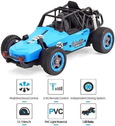 JJRC Q73 1:20 mittakaavassa - 2.4G radio-ohjattava kilpa-auto, Sininen