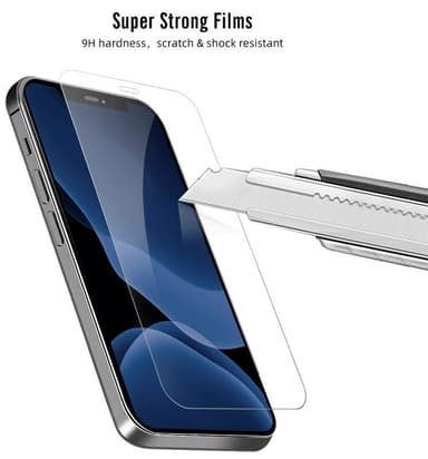 Herra Kyllä Täysin kattava karkaistua lasia näytönsuojaa iPhone 12 Mini