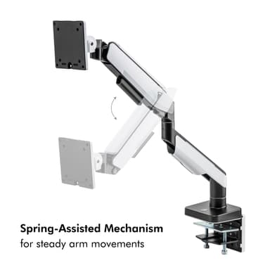LogiLink Gaming-monitorarm 17-32 med belysning  Svart/Vit