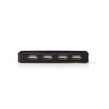 Nedis USB-keskitin | USB-A Uros | USB-A Naaras | 7-porttinen port(s) | USB 2.0 | USB Virta / Verkkovirtakäyttöinen | 7x USB