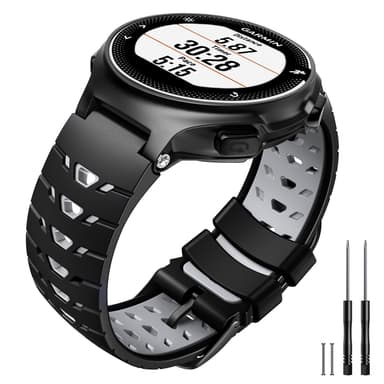 Kellon ranneke Garmin Forerunner 630 silikoni musta/harmaa