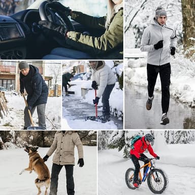 Lämpimät talvihanskat kosketuksella Harmaa S