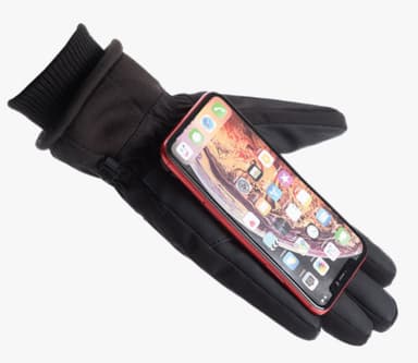Touchvantar käsineet kosketusnäytölle vedenpitävät mustat (L/XL)