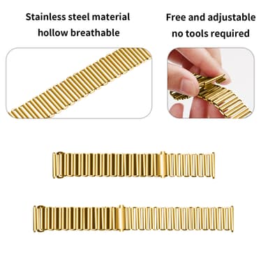 Kellon ranneke ruostumatonta terästä Kulta 20 mm