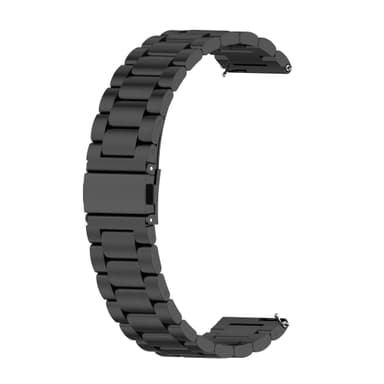 Kellon ranneke 22 mm Huawei Watch GT / Magic / TicWatch Pro ruostumaton teräs Musta