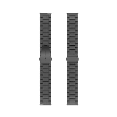 Kellon ranneke 22 mm Huawei Watch GT / Magic / TicWatch Pro ruostumaton teräs Musta