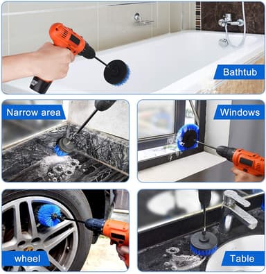 Kuurausharjat poraan 4 kpl Blue