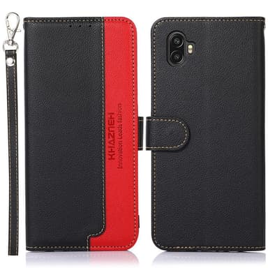 Samsung Galaxy Xcover 6 Pro RFID Estävä KHAZNEH Puhelimen Suojakuori - Musta/Punainen