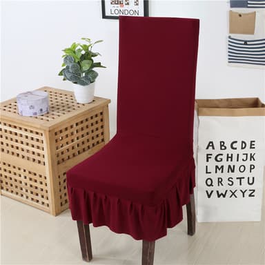 Universaali elastinen tuolinpäällinen Polyesteri Burgundy 2-pakkaus