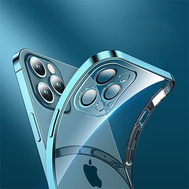 Kännykän kansi kamerasuojalla Tummansininen iPhone 13 Pro