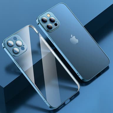 Kännykän kansi kamerasuojalla Tummansininen iPhone 13 Pro
