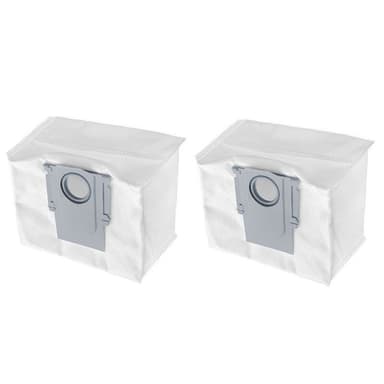 2-pack pölypussit Roborock G10S, G10S Pro, T8, Q7 – yhteensopivat vaihtopussit robottipölynimureille Valkoinen