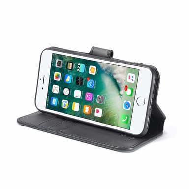 iPhone 7/8 suojakotelo PU-nahka musta