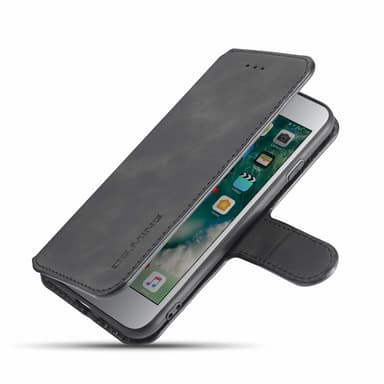 iPhone 7/8 suojakotelo PU-nahka musta