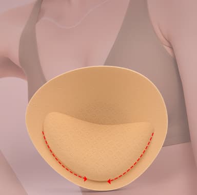 Irrotettavat hengittävät rintaliivit Beige 3 cm