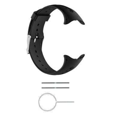 Pehmeä silikonihihna rannekehihna Garminin uimakelloon Musta