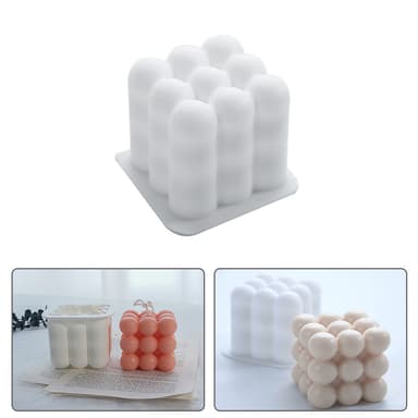 Kevyt muoto Bubbles Silicone White 2 eri kokoa
