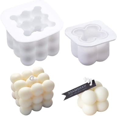 Kevyt muoto Bubbles Silicone White 2 eri kokoa