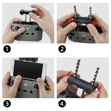 1 pari Yagi-UDA-antennisignaalivahvistin DJI Mavic 3:lle/Air 2S/Mini 2/Mavic Air 2:lle Musta