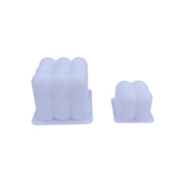 Kevyt muoto Bubbles Silicone White 2 eri kokoa