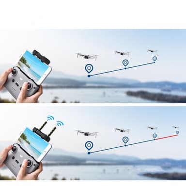 1 pari Yagi-UDA-antennisignaalivahvistin DJI Mavic 3:lle/Air 2S/Mini 2/Mavic Air 2:lle Musta