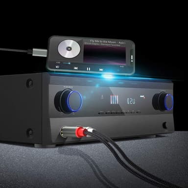 USB-C - 2x RCA-stereoäänikaapeli Harmaa