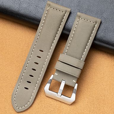 Kellon hihnan vaihto Panerai Luminorille Hopea 24 mm