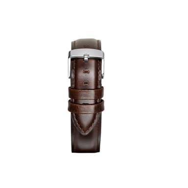 Retro aito nahkaranneke DW-kelloille 19 mm Tumman ruskea