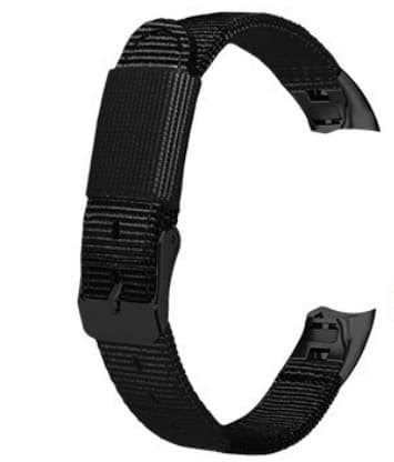 Nylon kellon ranneke Huawei Band 3/4Prolle Musta