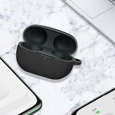 Naarmuuntumaton Bluetooth-kuulokkeiden kotelo Sony WF-1000XM5:lle Musta