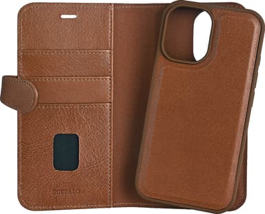 Buffalo iPhone 16 2in1 Leather MagSeries lompakkokotelo (ruskea)