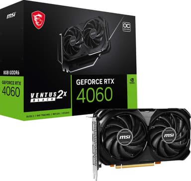 MSI GeForce RTX™ 4060 VENTUS 2X BLACK 8G OC näytönohjain