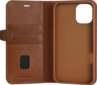 Buffalo iPhone 16 Plus 2in1 Leather MagSeries lompakkokotelo (ruskea)