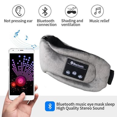 Uninaamio kuulokkeilla Bluetooth 5.0 Harmaa