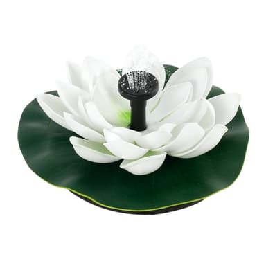 Aurinkosuihkulähdepumppu Lotus-muodossa Valkoinen